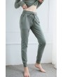 Green Drawstring Pocket High Waist Sports Pants