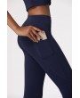 Dark-blue Pocket High Waist Yoga Sports Leggings