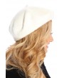 White Wool Stylish Beret Hat