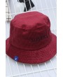 Corduroy Letter Embroidery Bucket Hat