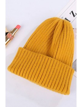 Knit Fold Over Beanie Hat