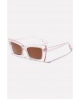 Brown Plastic Full Frame Tinted Lens Anti Uv Square Sunglasses