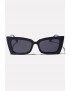 Black Plastic Full Frame Tinted Lens Anti Uv Square Sunglasses