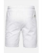 Men White Drawstring Waist Slant Pocket Casual Shorts