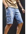 Men Multi-pocket Casual Cargo Denim Shorts