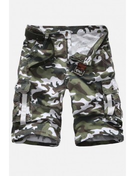Men Camo Pocket Side Casual Cargo Shorts