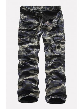 Men Camouflage Pocket Casual Thicken Cargo Pants