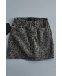 Leopard Pocket Casual Skirt