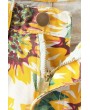High Waist Sunflower Print Casual Denim Shorts