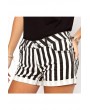 Black Stripe Pockets Decor Hot Shorts